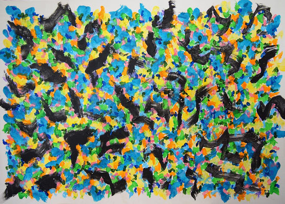 Nature #38,  Acrylic and Flexible modeling paste on canvas,  530×727mm
