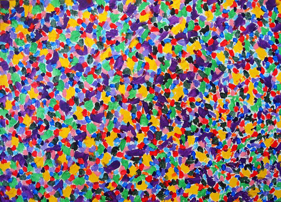 カオスの美と生命　アクリル絵具、モデリングペースト、P20キャンバス　530×727mm