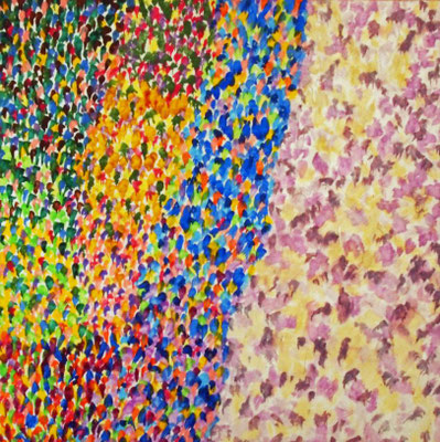 The Spirit of Japan, Acrylic and Natural sand on canvas, 530×530mm