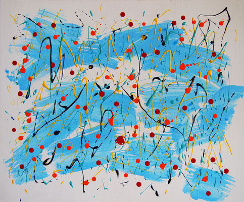 Undulation #73,  Acrylic and String gel medium on canvas,  380×455mm