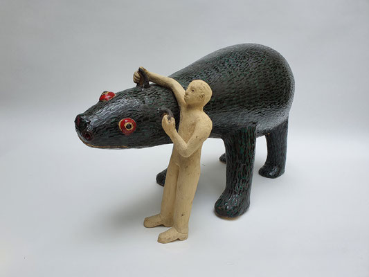 Miteinander 2021, Steinzeug, 34x60x21cm