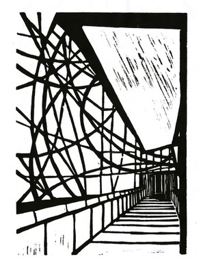 Linoldruck auf Papier, 30 x 21 cm, 2013