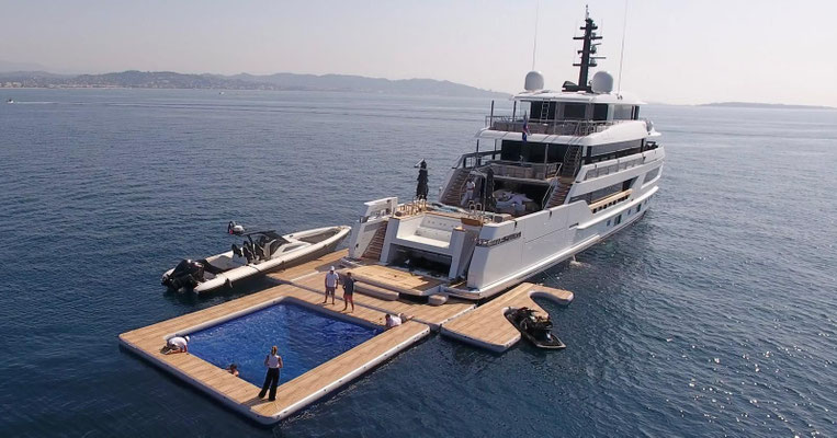 Superyacht inflatables sea pool