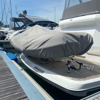 Low profile tender & jetski tie down kit