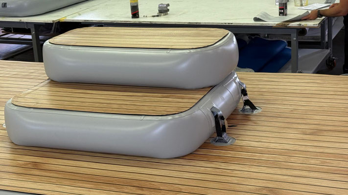 Superyacht inflatable dock boarding steps