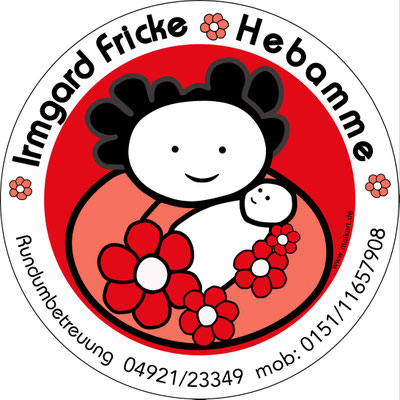 Logoentwicklung, Drucksachengestaltung, Hebamme Irmgard Fricke, Emden