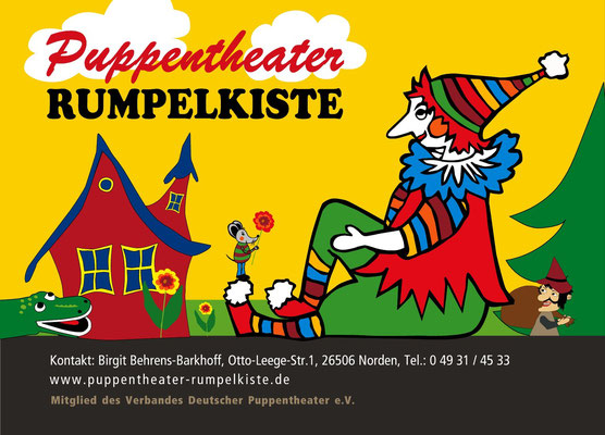 Design Logo, Plakate, Drucksachen, Web, Puppentheater Rumpelkiste, Norden