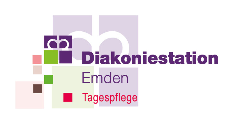 Logo- und CD-Entwicklung, Drucksachengestaltung, Fahrzeugbeschriftungen, Diakoniestation Emden, Tagespflege