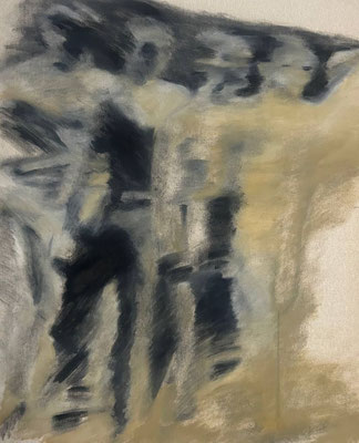 2025 oil on canvas 85x70cm "Queue" private collection 