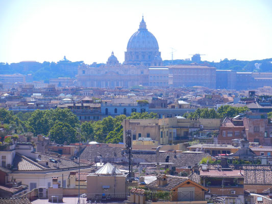 Die wunderschöne Aussicht über Rom.
