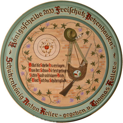 Schützenscheiben - Königsscheibe von 2000.