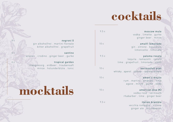 amavi | drinks kartendesign