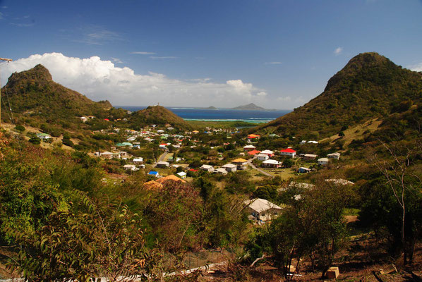 Union Island, Blick auf den Ort Ashton