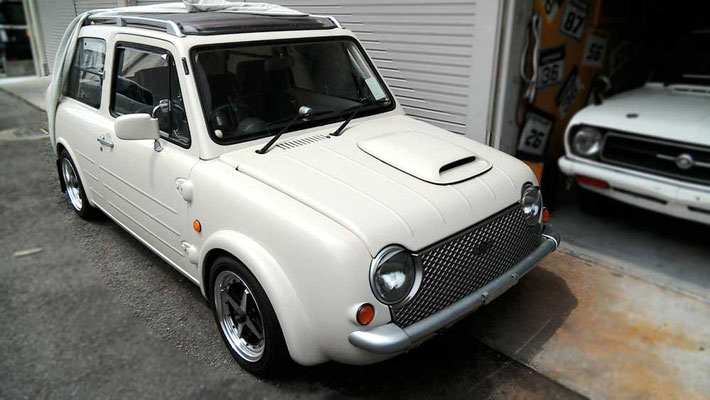 日産パオ O H オーバーホール Project Inoh 大阪府箕面市 ローバーミニ 旧車専門店 レストア チューニング
