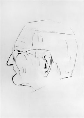 Ingrid: "Portrait", Zeichnung, 1969