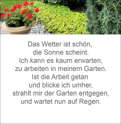 Gisela: "Gartengedicht", 2023
