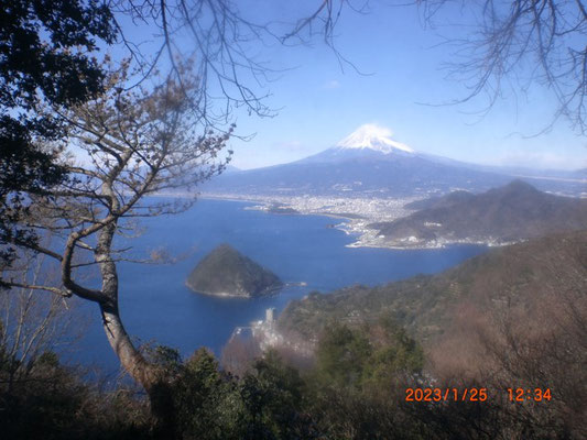 展望デッキから富士山