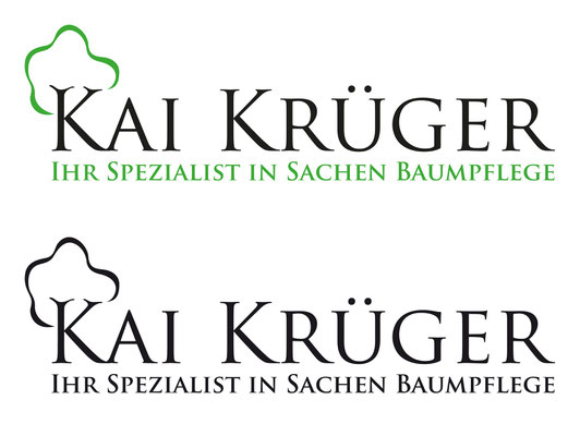 Logogestaltung für "Kai Krüger - Ihr Spezialist in Sachen Baumpflege"