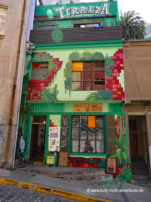Chile - Valparaíso - Bunte Fassaden