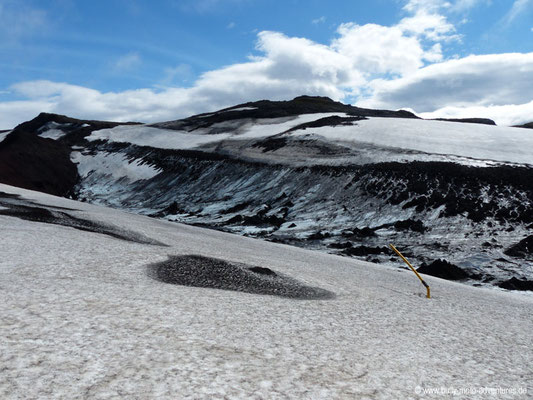 Island - Fimmvörðuháls - Schnee- und Eisfeld