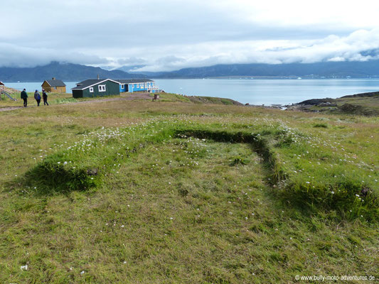Grönland - Brattahlíð - Überreste von Tjodhilds Kirche