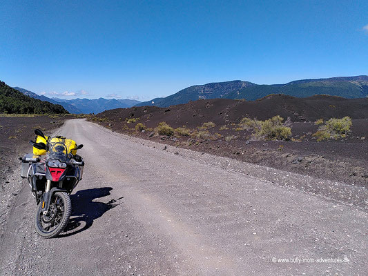 Chile - Parque Nacional Conguillío - Straße R-925-S -Lavafeld