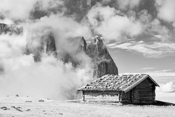 Hütte vor der Santnerspitze