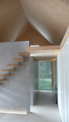 Extension ossature bois KLH, volume de l'extension, KLH visible
