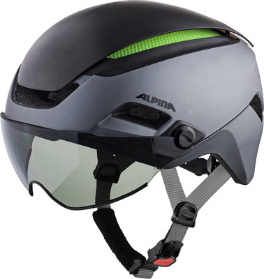 Velo und E-Bike Helm Alpina mit Visier kaufen im Veloatelier Wimmis bei Spiez