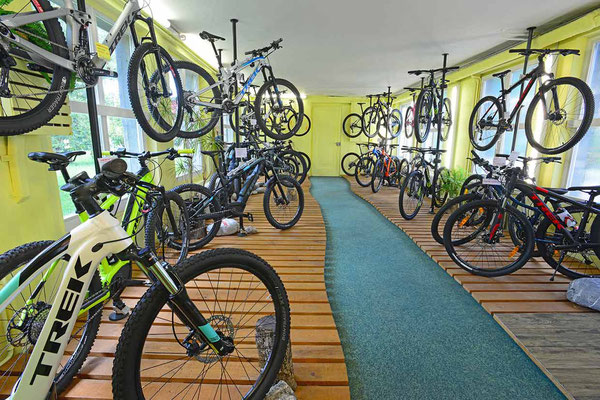 Im Veloatelier finden Sie eine grosse Auswahl an Mountainbikes, E-Bikes, E-Mountainbikes, Freizeiträder, Rennvelos etc.