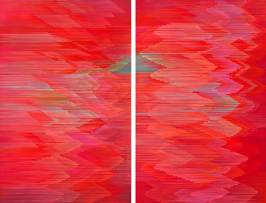 5. 1. 013 a-b, 140 x 180 cm, Acryl auf Leinwand, 2013