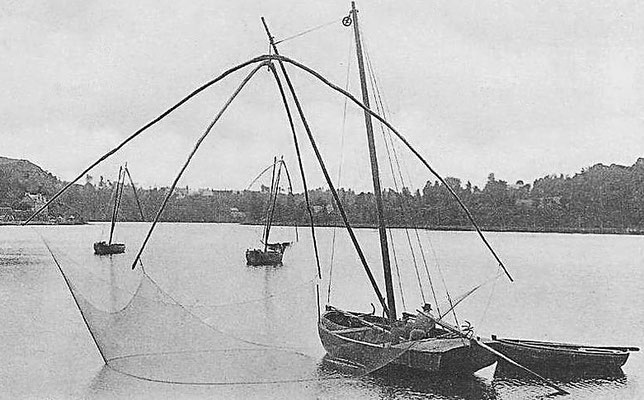 Imagirance- bateau carrelet années 1940-1950