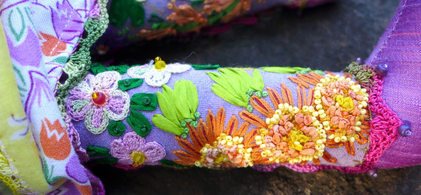 The Lavender Girl, detail of leg