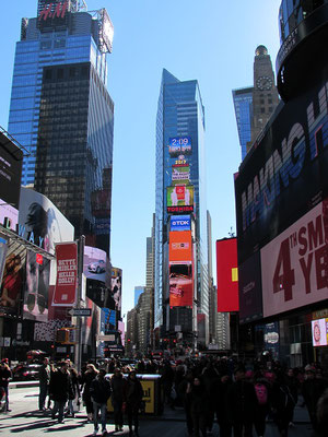 Die berühmte Ansicht auf den Time Square