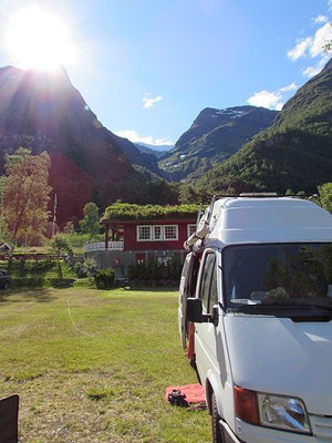 Camping in Norwegen am Jostesdalbreen
