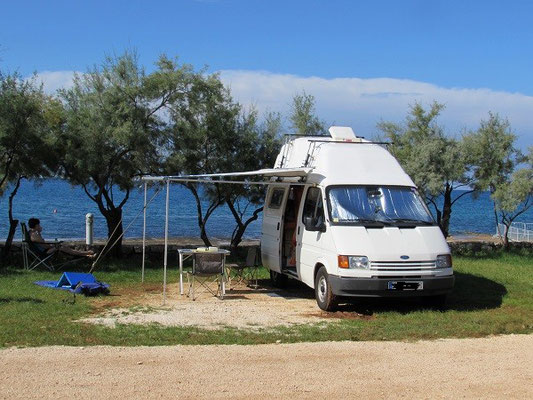  Camping bei Rovinj in Kroatien mit Taxibootanleger. In 10 Minuten mit dem Taxiboot im Herzen von Rovinj.