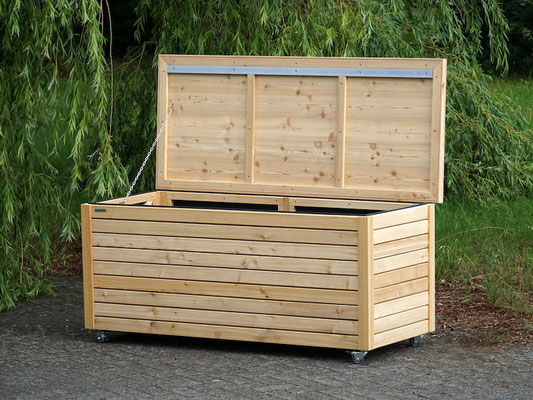Auflagenbox / Kissenbox Holz, Oberfläche: Natur