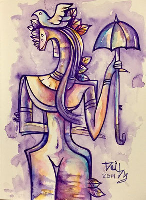 WATERCOLOR 9" X 12 " ORIGINAL