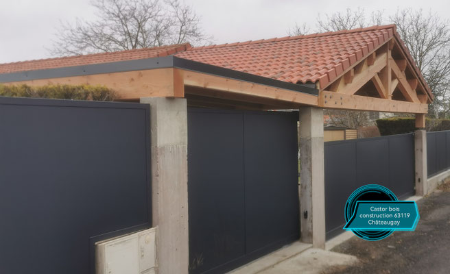 Charpente en kit sur mesure 2 pentes et toit plat