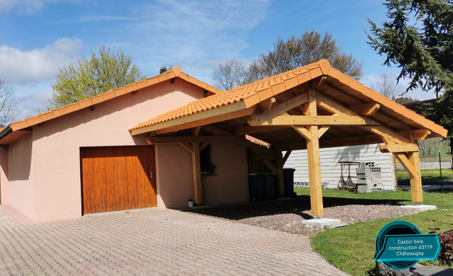 Carport asymétrique sur mesure