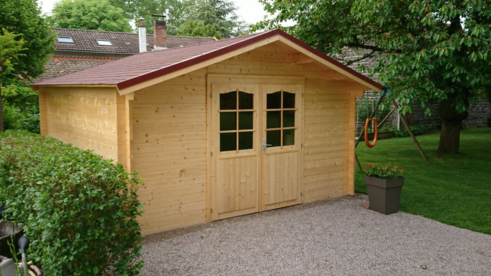 Abris de jardin Lotta 13.90 m² madriers 34 mm 