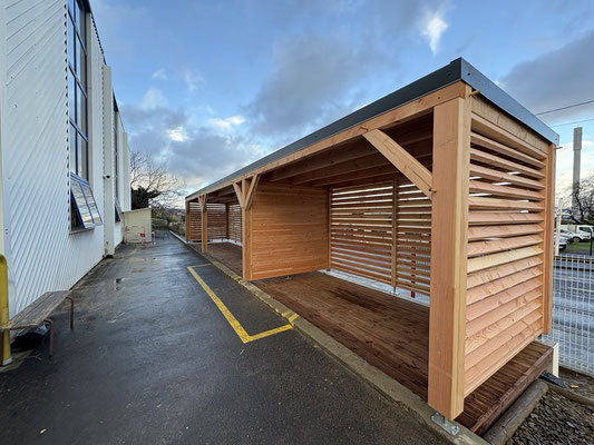 abris de détente fabrication sur mesure pour une grande entreprise