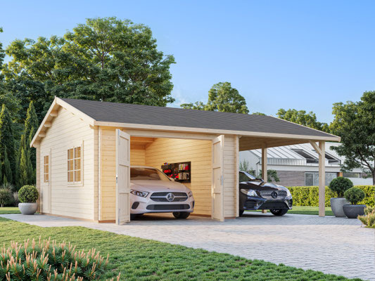 Garage roger 19m² + carport 16.20m²