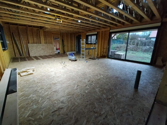 pose d'un plancher en osb 22 mm
