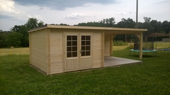 Abris Ella 8.7m²+10m²  madriers 28mm