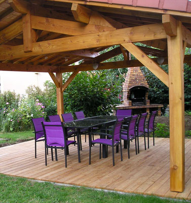 Pool House gamme sancy + lames terrasse mélèze