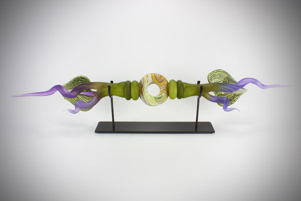 Lime & Amethyst Small Austral with Ring & Tendrils 32" wide