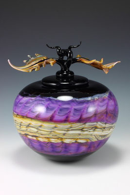 Amethyst Opal Covered Sphere with Avian Finial