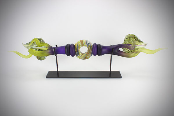 Amethyst & Lime Small Austral with Ring & Tendrils 30" wide