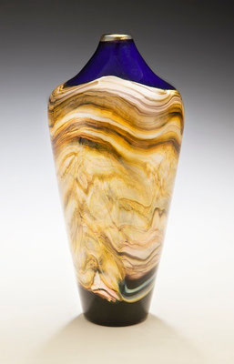 Cobalt Strata Closed Urn